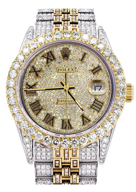 iced out rolex datejust 36mm two tone|rolex datejust iced out price.